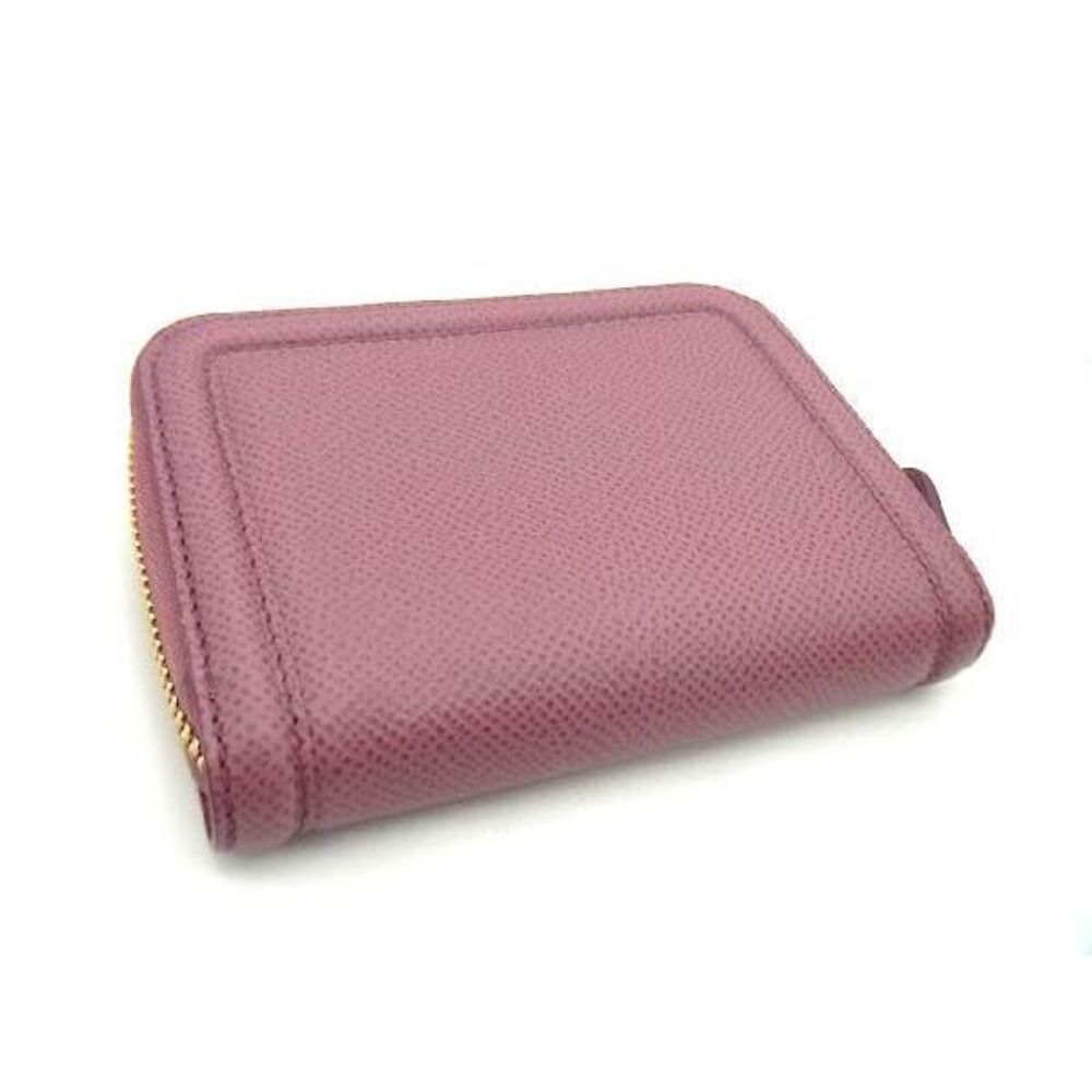 Salvatore Ferragamo Leather Zipper Coin Pink Rion Round Vara Card